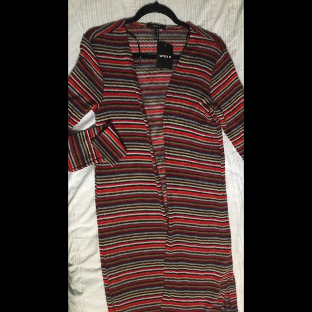 Stripped long cardigan